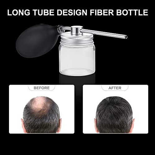 Garrafas de spray em pó de cabelo CCBeAuty, fibras de dispensador de cabelo Aplicador de pulverizador de névoa fino