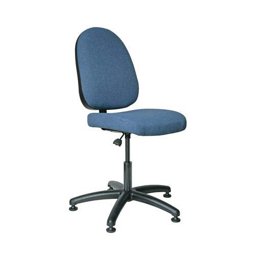 BEVCO 6500-4550S/5 Cadeira padrão ergonômica avançada com rodízios, 18 dia. Cromo ajustável, ajuste de altura de 25 a 35 , cinza