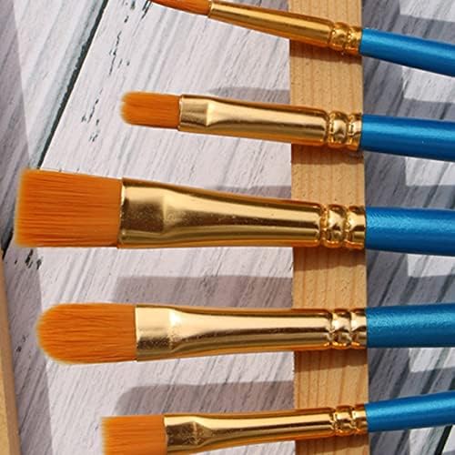 10pcs/conjunto de nylon artista pincel pincel aquarela acrílica alça de madeira pintura pincéis de arte artigos de papelaria de arte