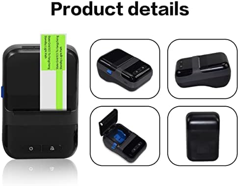Rótulo de Gzgynadast 58mm Rótulo Bluetooth Impressora Térmica Portátil 0,8-2,2 polegada Maker Light Weigth para Office