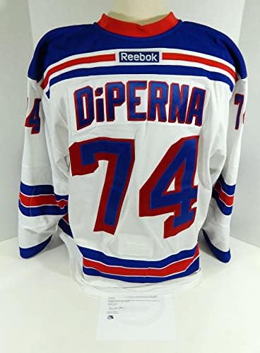 New York Rangers Dylan DiPerna #74 Jogo emitiu White Jersey DP08954 - Jogo usado NHL Jerseys