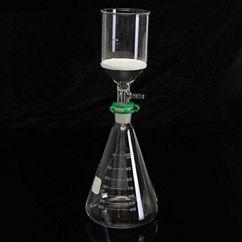 Kit de filtragem de filtro de sucção de vidro de vidro 250ml Buchner Funil 1000ml Flask cônico