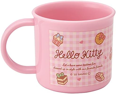 Hello Kitty reutilizável copo de plástico com alça 6.76oz - doce