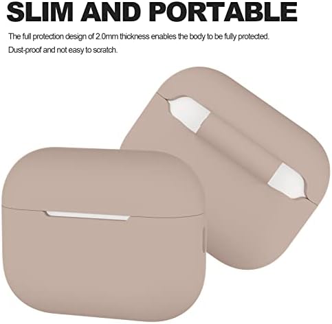 ATUAT AirPods Pro 2ª geração Capa de caixa, acessórios protetores de pele de silicone macio para homens meninos meninas para meninas Apple AirPods Pro Gen 2, Front LED Visible-Tan Brown