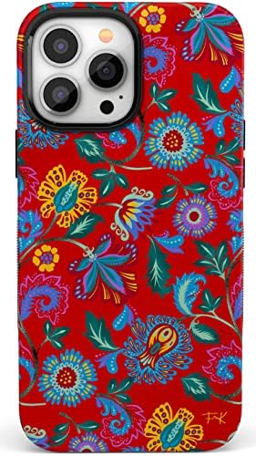 Casely iPhone 13 Pro Case | Compatível com Magsafe | Flores pintadas | Caso feminino floral de Frida Kahlo