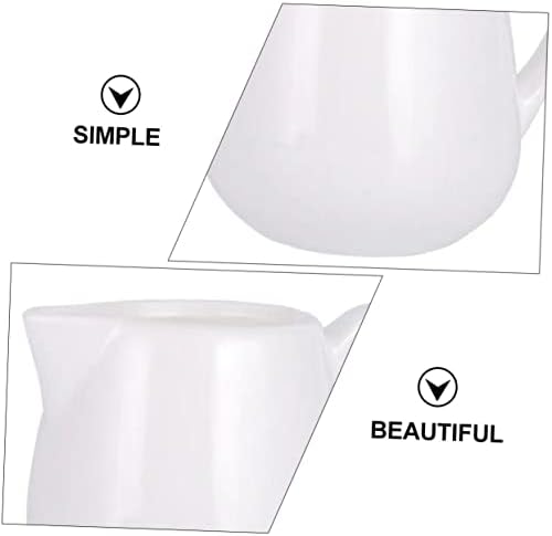 Doitool 6pcs Há uma colher de molho Creamer de soja Creamer de molho branco para café Creme de cerâmica Creme de cerâmica