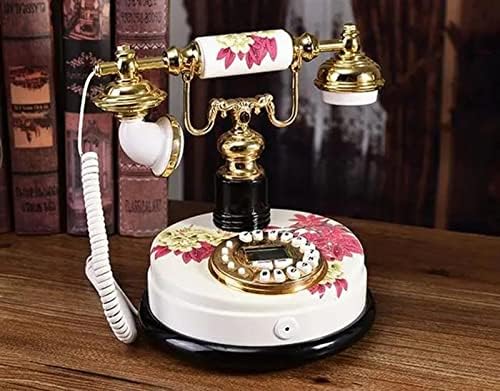 Telefone vintage retro com exibição de chamada recebida, telefone de mesa clássico, telefone clássico para decoração de escritório
