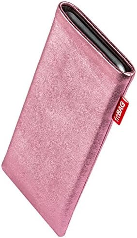 Fitbag ranhor rosa manga personalizada para xiaomi mi 10 | Feito na Alemanha | Tampa fina de bolsa de couro fino com forro de microfibra para limpeza de exibição
