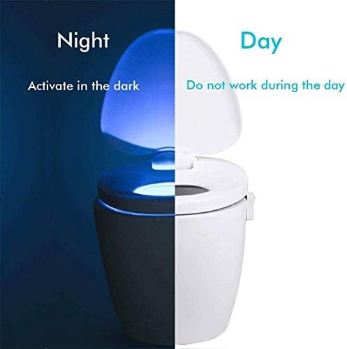 Motivo da luz da noite no banheiro ativado por Zszt, dois modos com 8 alterações de cores, a luz noturna do banheiro do LED de sensor se encaixa em qualquer banheiro