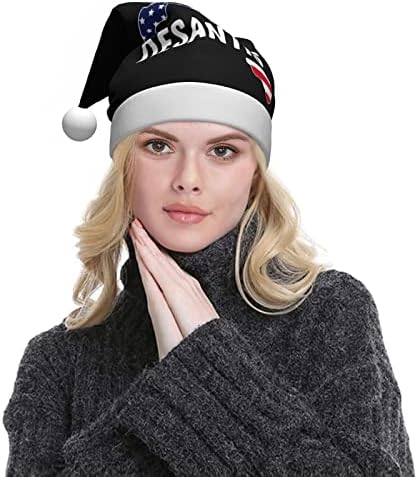 Cxxyjyj DeSantis 2024 chapéu de natal chapéu de gorro da mulher da mulher unissex para chapéus de festa de férias