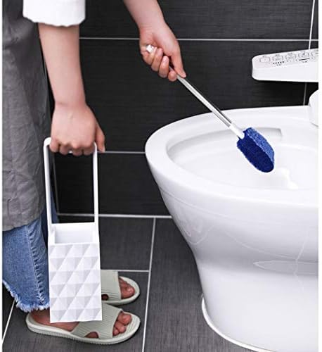 Escova de escova de vaso sanitário de hanxiaoyishop pincel de vaso sanitário de dobragem de curvatura de dobra de dobragem de limpeza de limpeza de limpeza protegendo a superfície do vaso sanitário economiza escova de tigela de vaso sanitário espacial