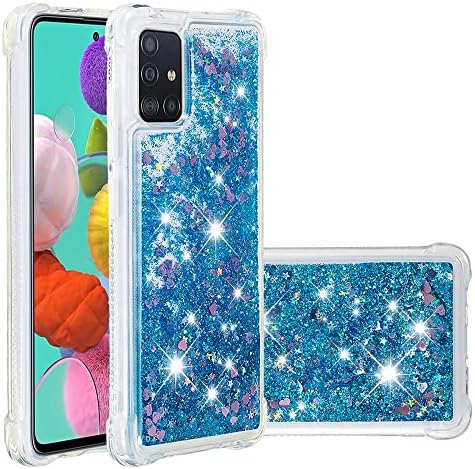 Capa de capa de telefone Compatível com estojo de glitter com a capa Samsung Galaxy A51 compatível com mulheres meninas