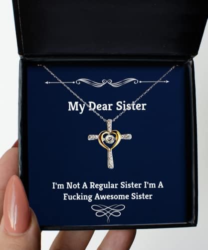 Eu não sou uma irmã comum, sou uma irmã incrível de colar de dança cruzada, irmã, belos presentes para irmã