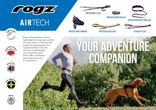 Rogz Airtech Classic Dog Collar Medium - Platinum cinza