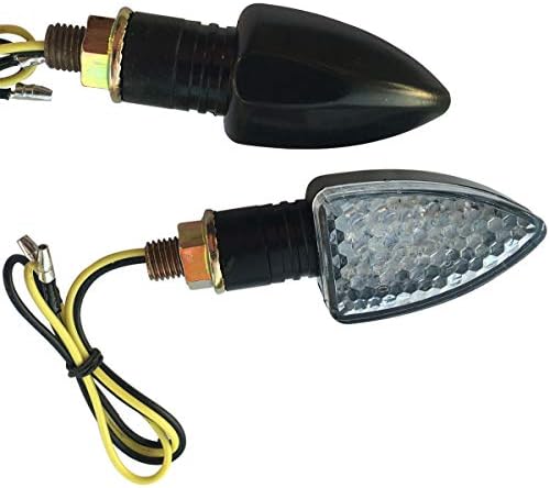 Motortogo Black Small LED Motorcycle Signal Signal Blinkers Indicadores de marcadores laterais Blinkers compatíveis para