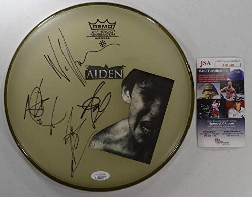 Aiden banda assinada Autographed Drumhead autêntico JSA COA # II10148