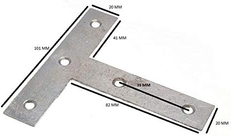 200 x t reparo placa plana 100 mm BZP Aço