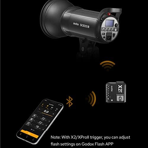 GODOX SK400II-V SK400IIV 400WS 5700 ± 200k Luz estroboscópica, sistema x sem fio 2.4g, painel LCD transparente, com lâmpada de modelagem de LED para BOWENS Mount Photo Studio