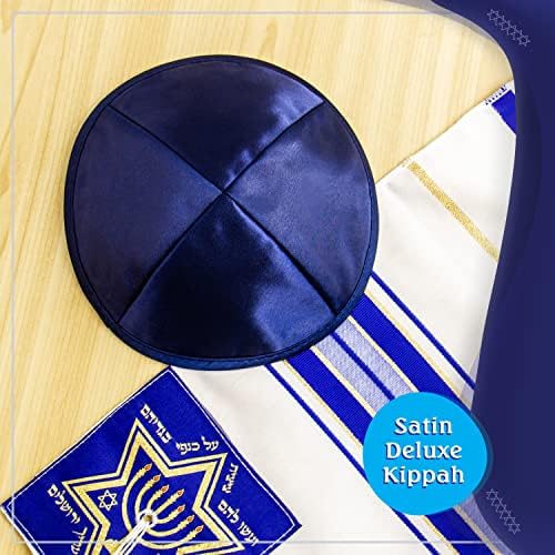 Pacote de 10 ou 30 PCs - HQ 19/20cm de cetim kippah para homens e meninos, chapéu Yamaka projetado em Israel - Kippot a granel