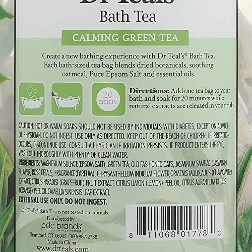 O banho de chá verde do Dr. Teal absorve 1,27 oz, pacote de 3