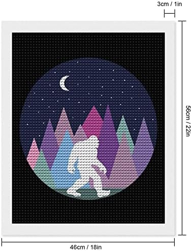 Mutli Color Forest Bigfoot Sasquatch Diamond Painting Kits Pictures Cross Stitch Arts Crafts for Home Offce Hotel Wall Decor