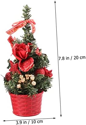 ABAODAM 2PCS para Mesa de mini decoração de árvore artificial Mini árvore de Natal para a Árvore da Árvore da Árvore de Natal