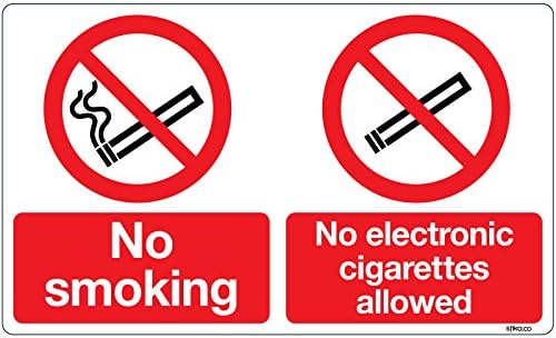 Stika.co Não fumar/sem cigarros eletrônicos Sinais - Sinais de área de fumantes