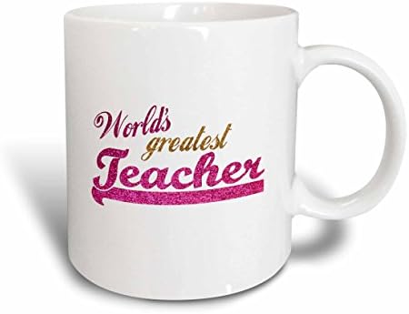 3drose Mug_151321_1 Maior professor de professores rosa quente e ouro para fêmeas Presentes de apreciação de professores