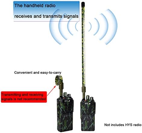 Hys sma interface feminino walkie talkie antena, antena de rádio portátil de banda dupla 2m/70cm para vhf/uhf baofeng bf-f8hp