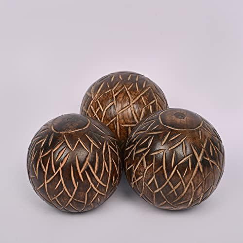 Samhita decorativa de manga decorativa bolas redondas de 3 para decoração de casa Modern Decorative Balls para sala de estar,