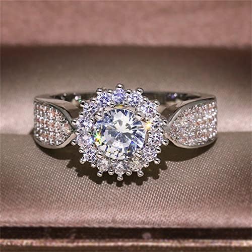 Anéis para adolescentes meninos anel de pedra anel de mulheres noivado presente jóias brancas anéis de casamento de casamento