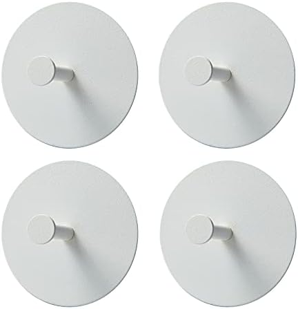 4 PCS Ganchos de adesivo de toalha branca para cabos de parede de aço inoxidável de parede de telha de chuveiro