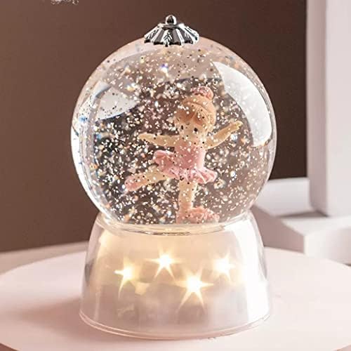 DHTDVD Dreamy Starlight Snowflake Crystal Ball Caixa de música Octavo DLA Namorado e namorada Aniversário do dia
