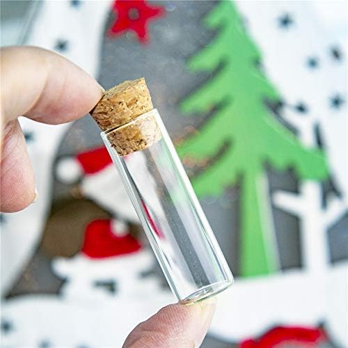 100pcs 2,5 ml de tubos de vidro garrafas de decoração transparentes com rolhas de cortiça para artes pendentes, artesanato