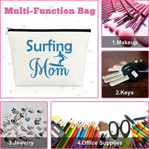 Surf Surf Gift Gift Surfing Cosmetic Bag Surfing Gifts para Mom Surfando Presentes Temáticos Bolsa de Maquiagem Presente de Surfado para Mã
