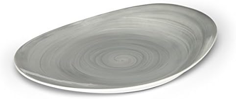 Mikasa Savona Gray Oval Serving Platter, 14 polegadas