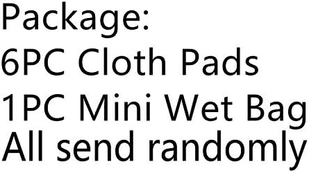 7pcs embalam almofadas de pano, incluindo 1pc mini saco molhado +6pcs de pano de carvão de bambu bambu almofadas menstruais