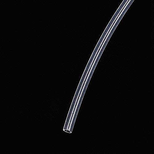 Bettomshin 1pcs Comprimento de 16,4 pés Ptfe Teflon Bowden Tube, tubulação de conector transparente para transporte de
