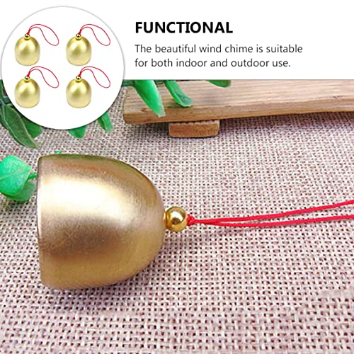 TODDMOMY BELHOS DECORATIVOS 4pcs Bell Copper Bell Chinês Feng Shui Bell Sinos de Natal Sinos vintage Ornamentos pendurados