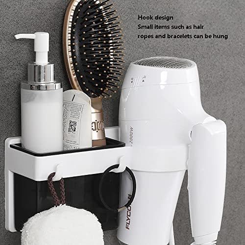 Suporte para secador de cabelo Heimp, rack de ferramentas de estilo de estilo de cabelo montado na parede, suporte para secador de
