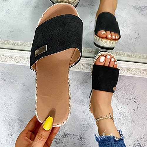 Chinelos femininos de rbculf conforto de fundo grosso e tamanho de moda de moda flip flop praia slip casual em slides sapatos