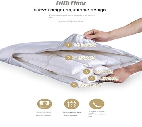 N/A Multifuncional travesseiros para dormir algodão 95 altura branca em altura cheia de cama de hotel em casa ajustável