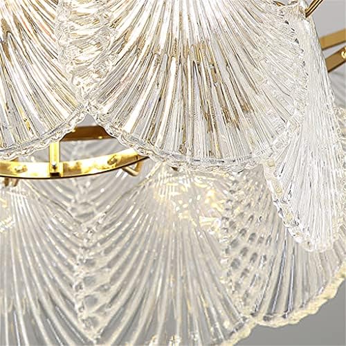 SQJDM SHELL estilo lustre de vidro Light Light Villa salão de estar luminária de lustres de vidro liderado com luminária de