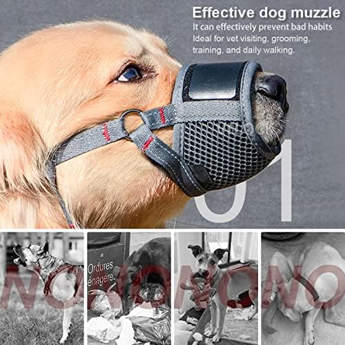 Viilock Dog focinho para cães pequenos, médios e grandes, focinho de cachorro de nylon ajustável para latidos, mordidos,