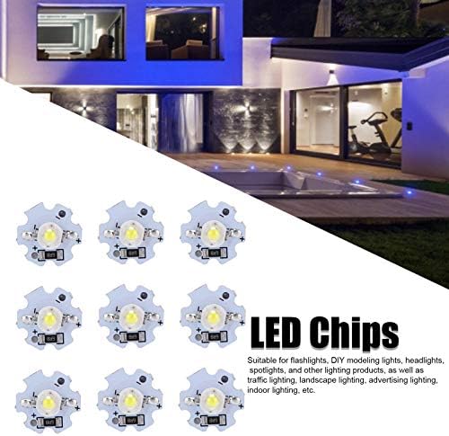 Pocation 25pcs AXD-1W-5V LED chips, lâmpada de chip de 5V LED, lâmpada de led de alta potência de 200lm 1W para luminárias de iluminação