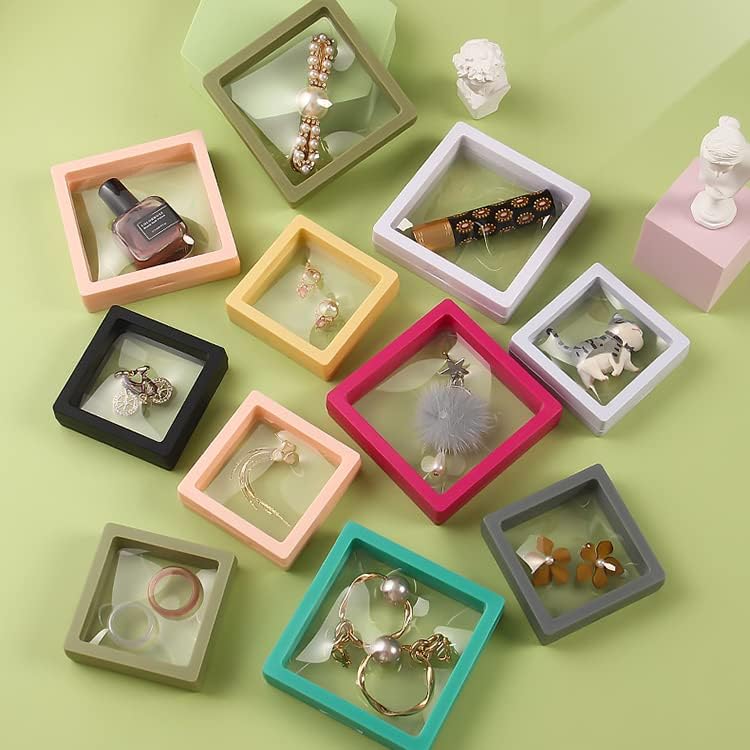Ailison 12pcs 3D FLOACT FORD STAND, caixa de jóias, caixa de presente, organizador de ornamentos, caixa de jóias