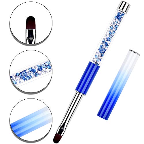 LEQ 1PCS oval UV Gel Unhec Brush Tamanho 8 Strassle Handle