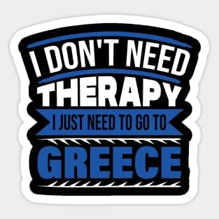 Não preciso de terapia, só preciso ir para a Grécia Vinil Adesivo, adesivo engraçado, adesivo de presente ...