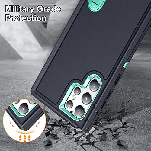 Bahahoues para Samsung Galaxy S23 Ultra Caso, capa Samsung S23 Ultra Phone com tampa de proteção de nível militar de Kickstand, à prova de choque/Droptone