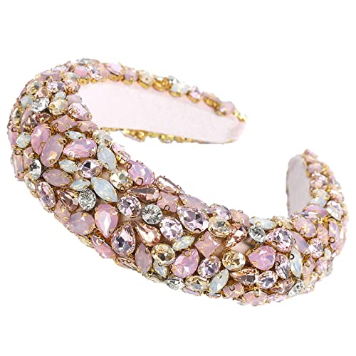 Haimeikang Rhinestone Bandada de cabeça artesanal Cristal de cristal de veludo macio de veludo acolchoado Casamento elegante